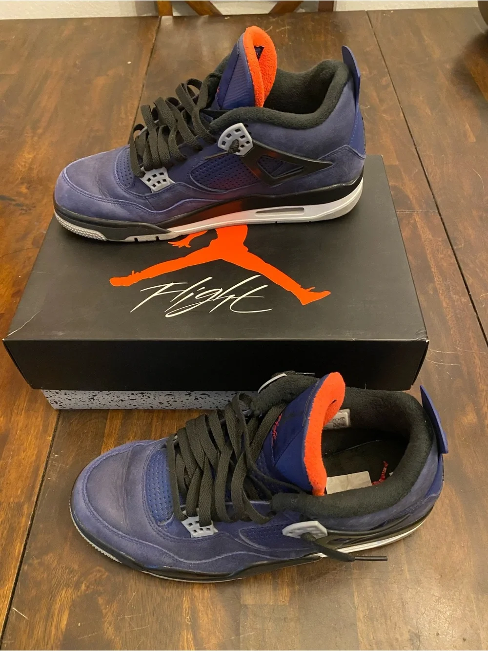 Jordan Men’s Sneakers in Navy Blue with Orange Trim